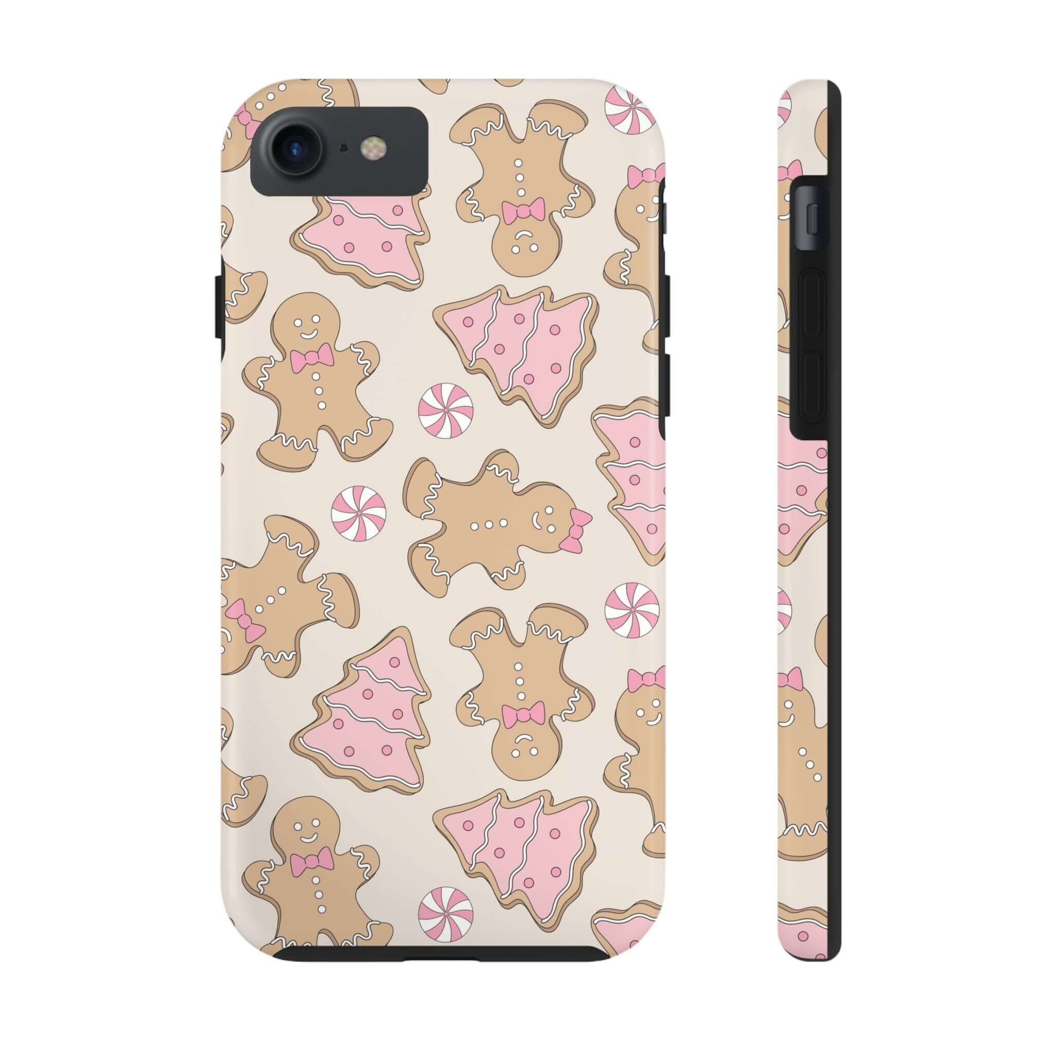 Gingerbread Girlie Christmas phone case with cute holiday design, colorful iPhone cover, perfect for festive gifting.