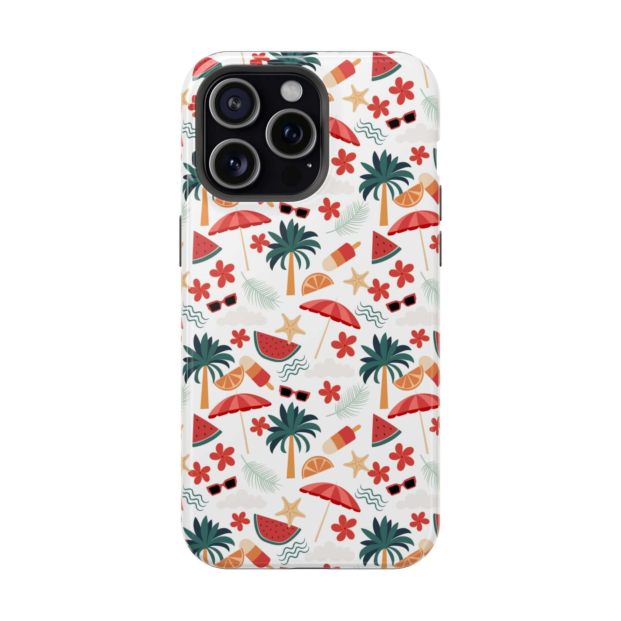 Cute iPhone 14 beach case with playful summer design, free shipping, stylish iPhone 14 cover, protection for your phone in summer style