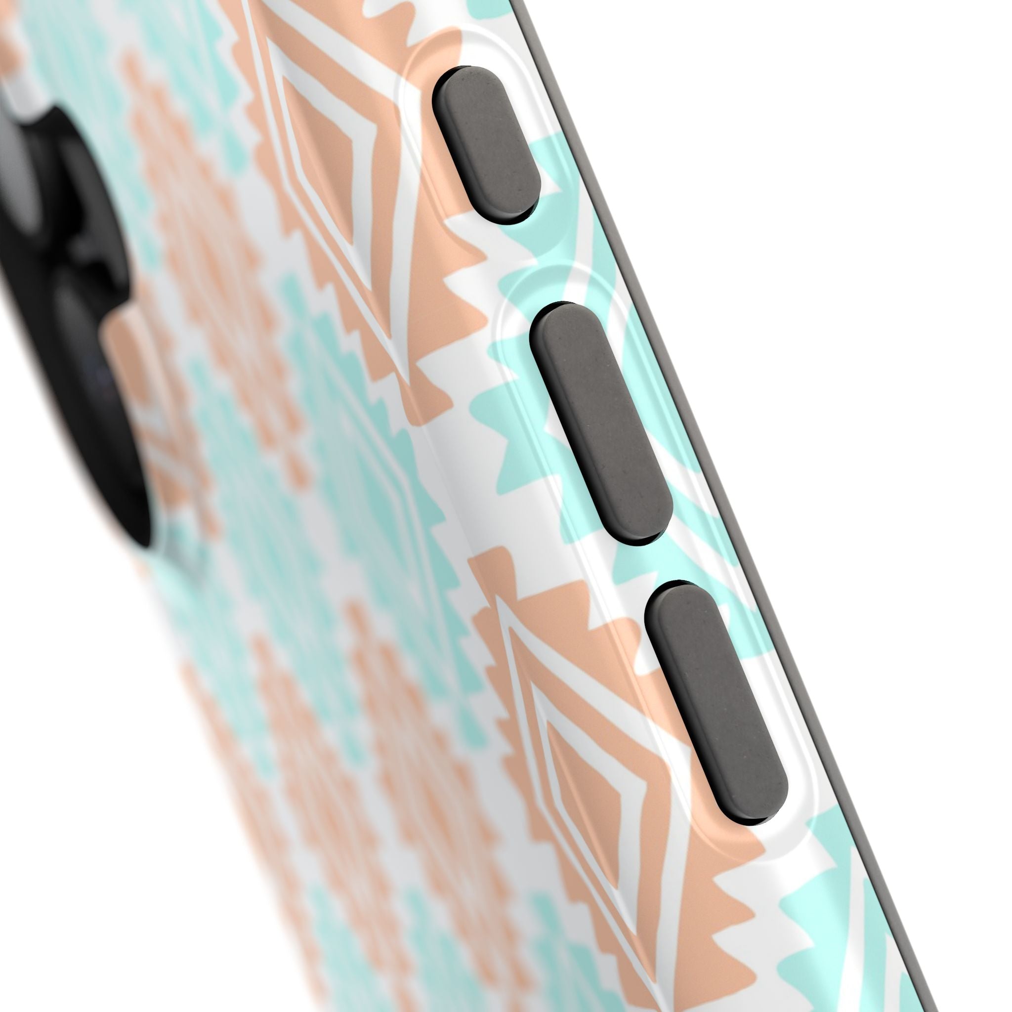 Southwestern floral iPhone case with MagSafe compatibility and abstract design, perfect cute phone cover for style-savvy cowgirls.