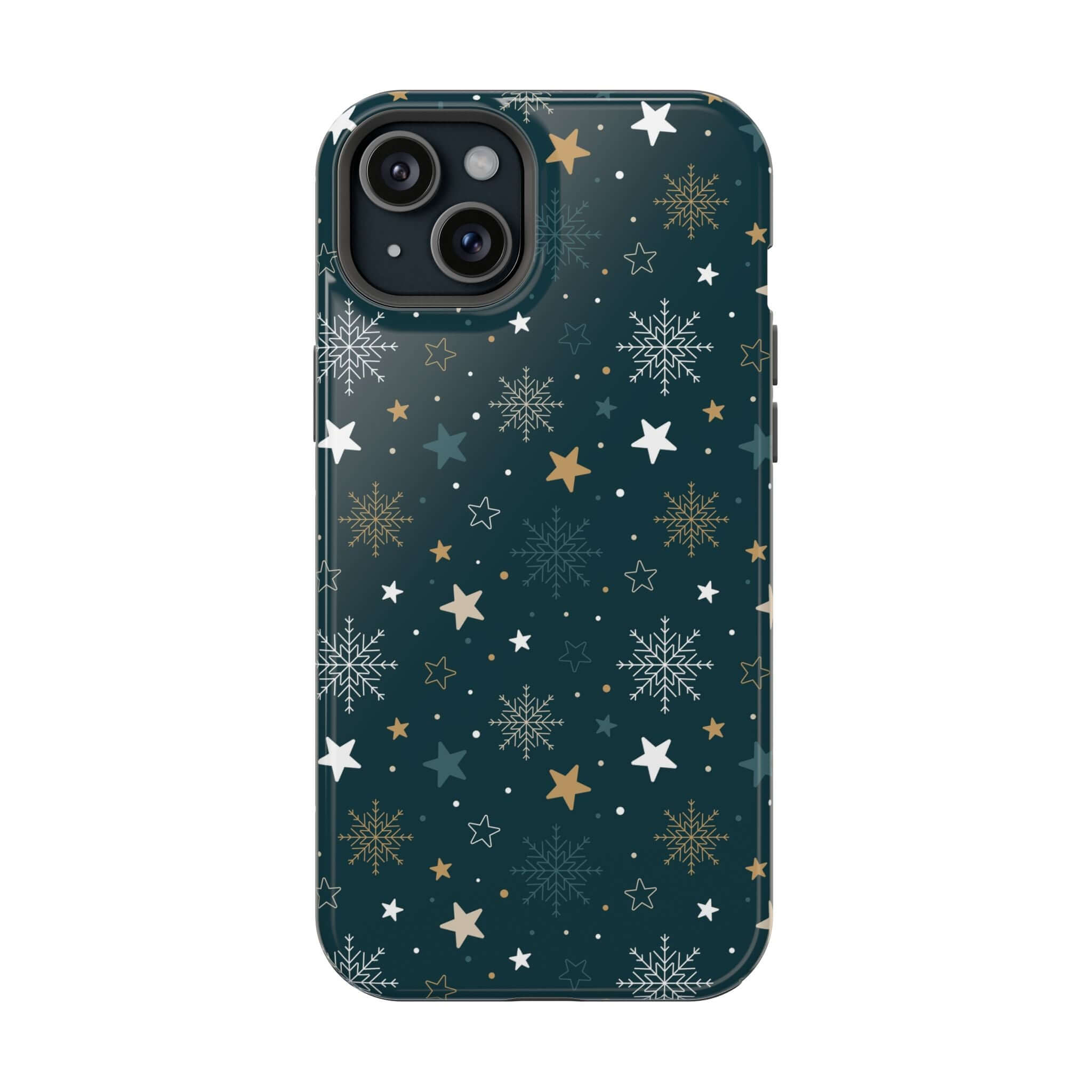 Frosted Wishes MagSafe Case with Christmas snowflake design, perfect holiday phone case for a festive, cute accessory.