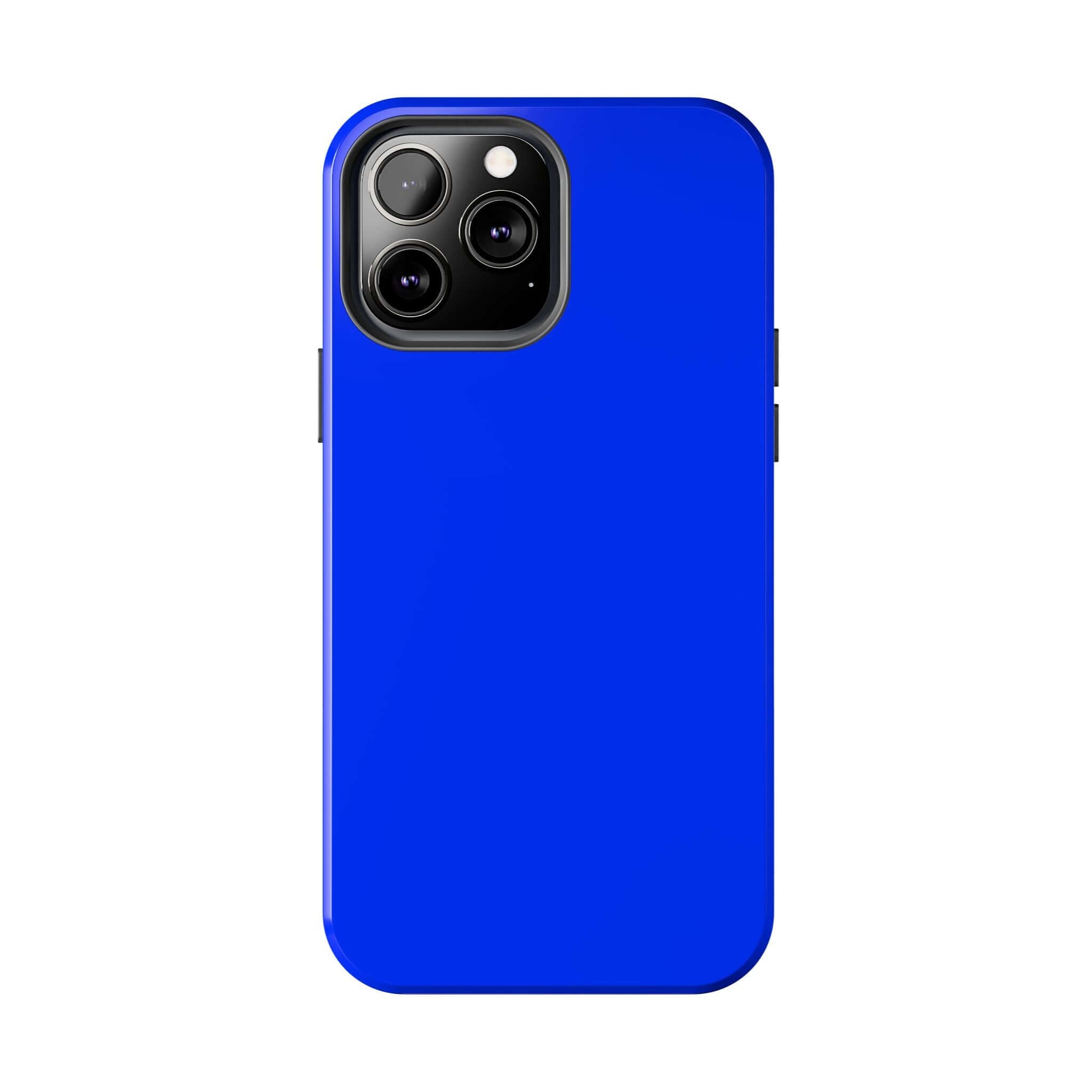 Neon iPhone case in vibrant blue, available at our cute case website with free shipping. Explore the cutest phone cases around!