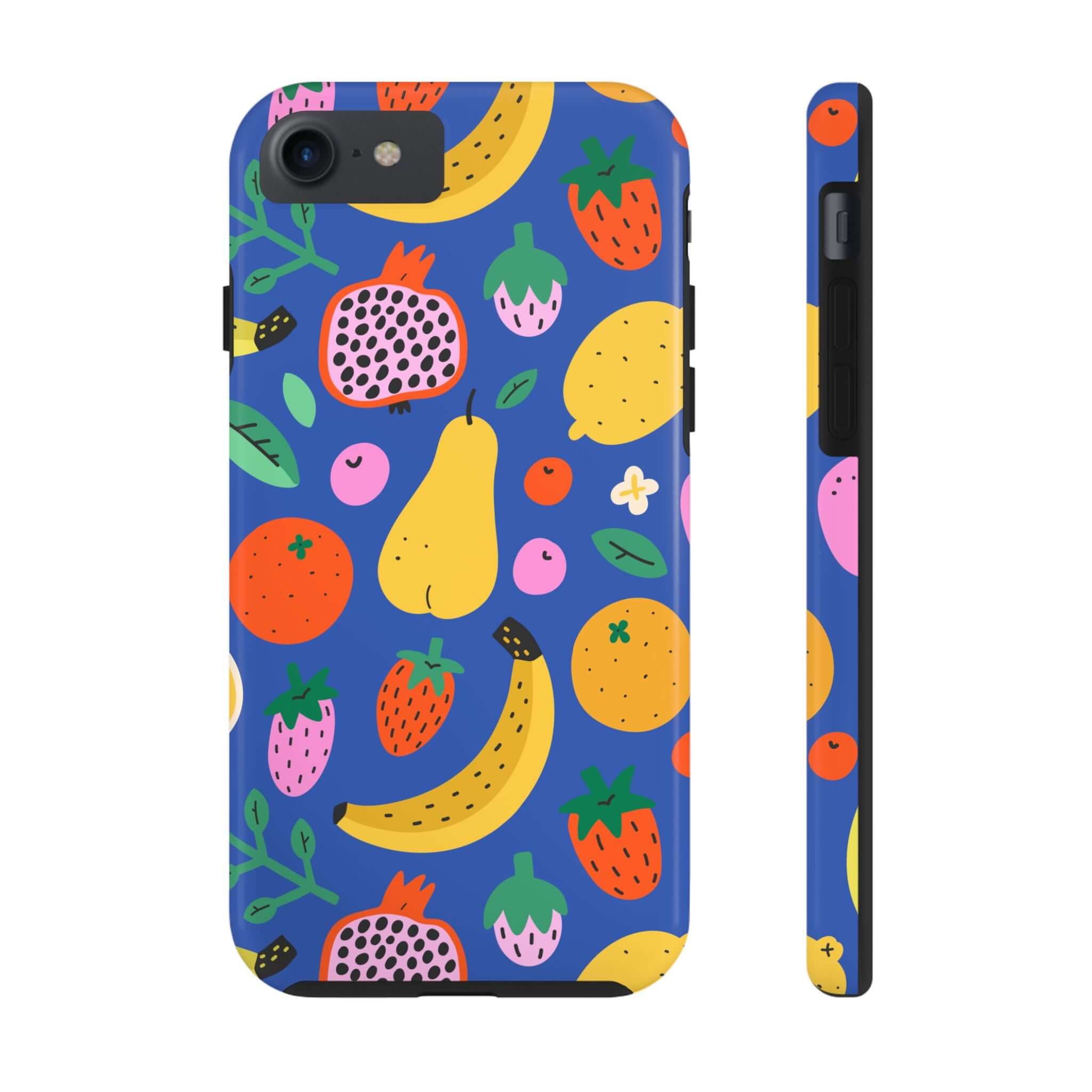 Cute phone cover with vibrant beachy fruit design, perfect for Apple iPhone, adding fun color and protection.