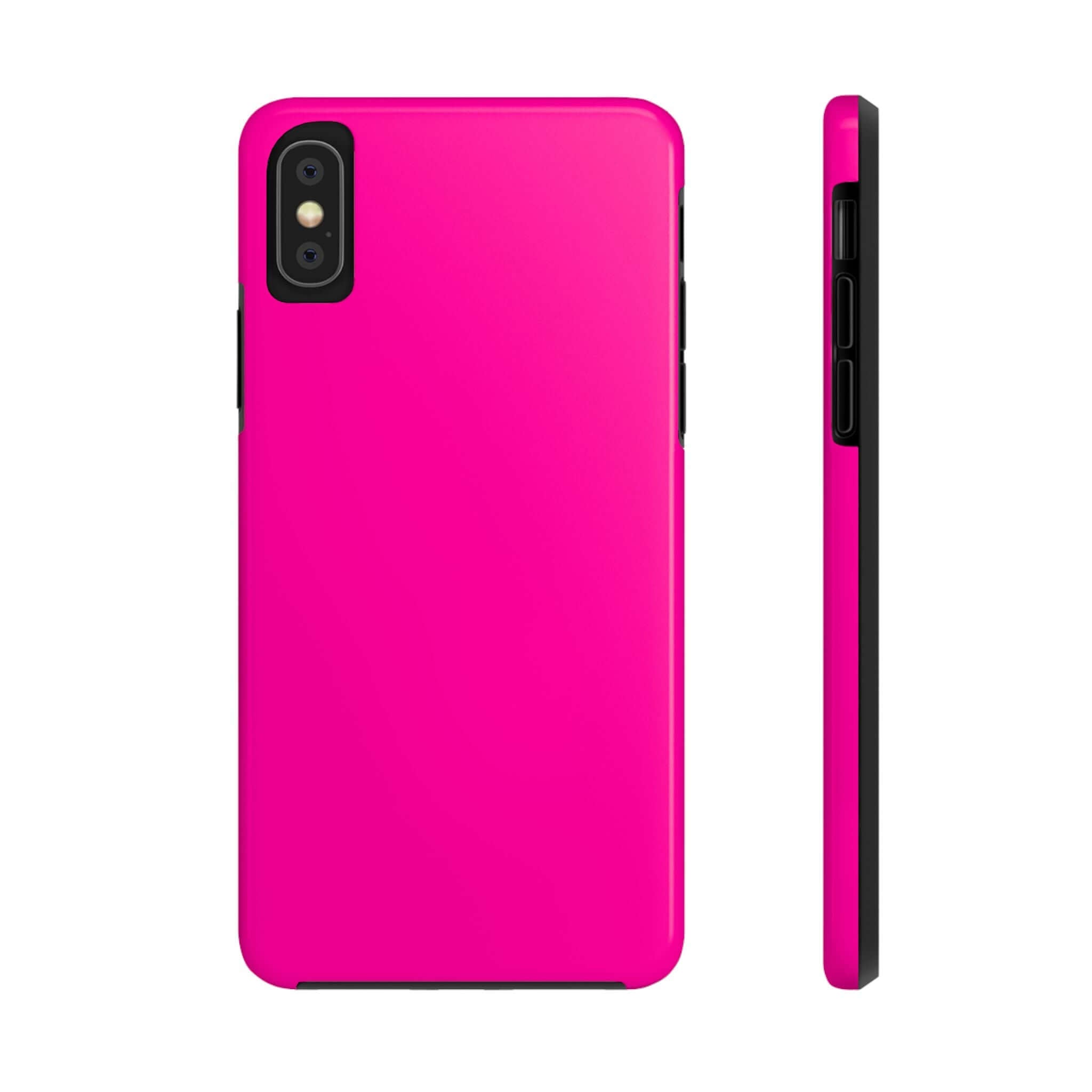 Neon pink iPhone case from the cutest phone cases website with free shipping.