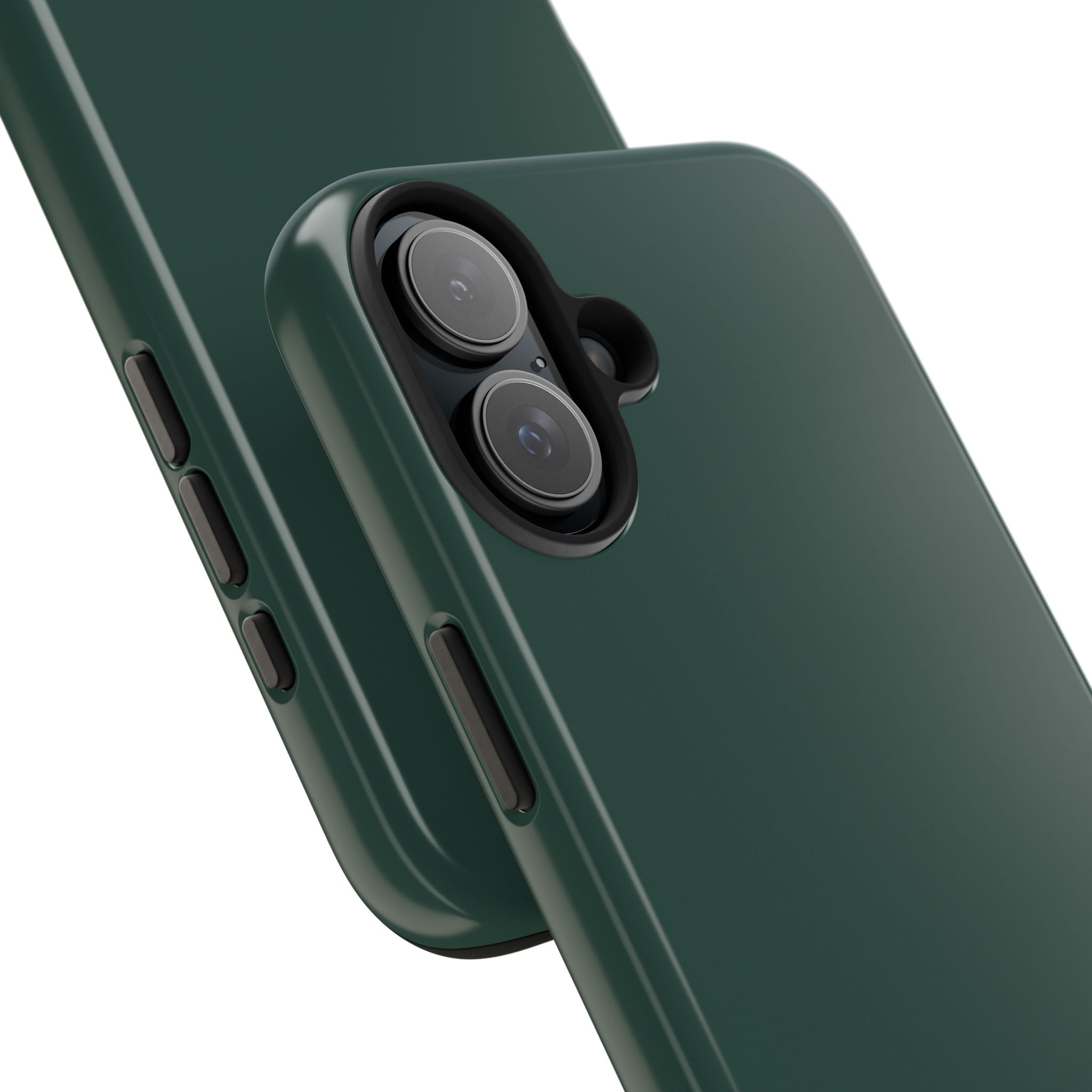 Solid green iPhone case, the Evergreen, provides protection and a pop of color as a cute phone cover for iPhone 16.