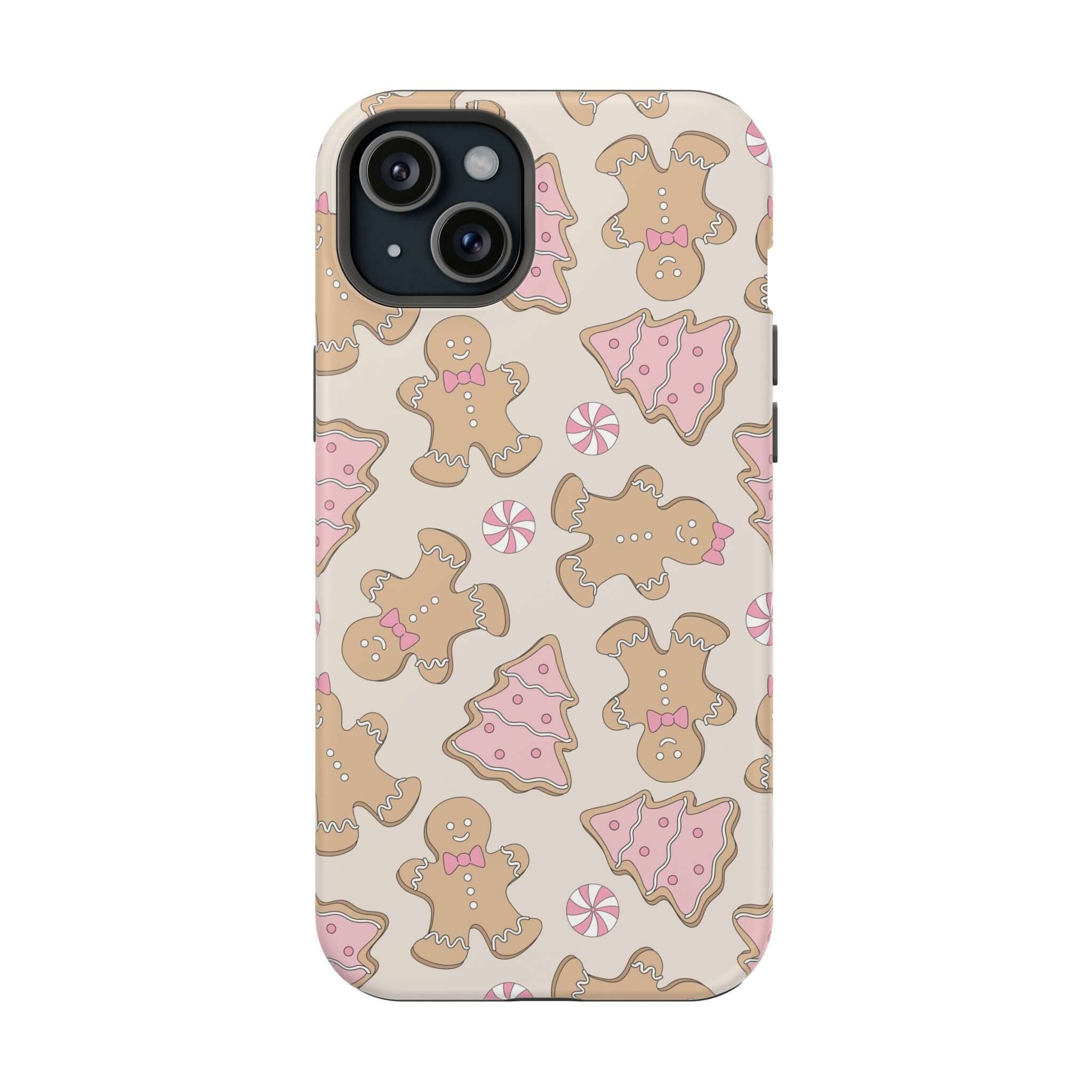 Gingerbread Girlie MagSafe case with cute gingerbread design, ideal Christmas or holiday phone cover.