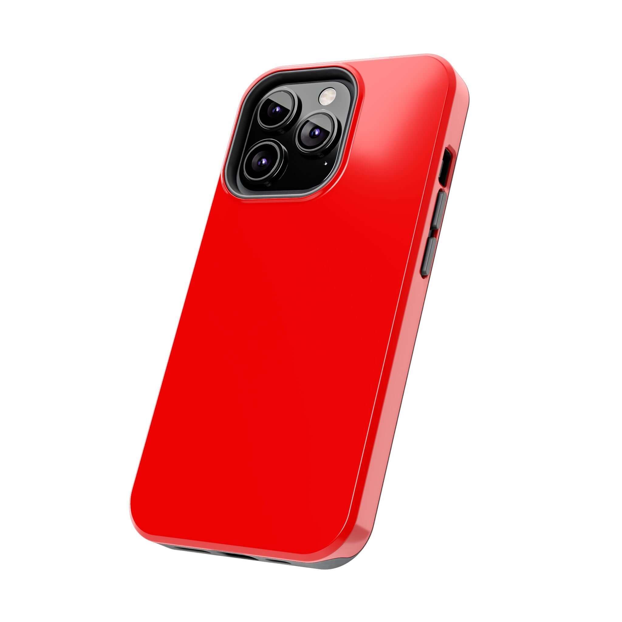 Radiant Ruby Neon Red iPhone Case - Cute and Functional Phone Protection with Free Shipping - Shop Cute Case Website