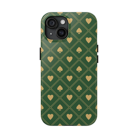 Royal Flush Green Spade Case - Cute iPhone Case and Samsung Phone Cover with flowers. Stylish phone case with free shipping.