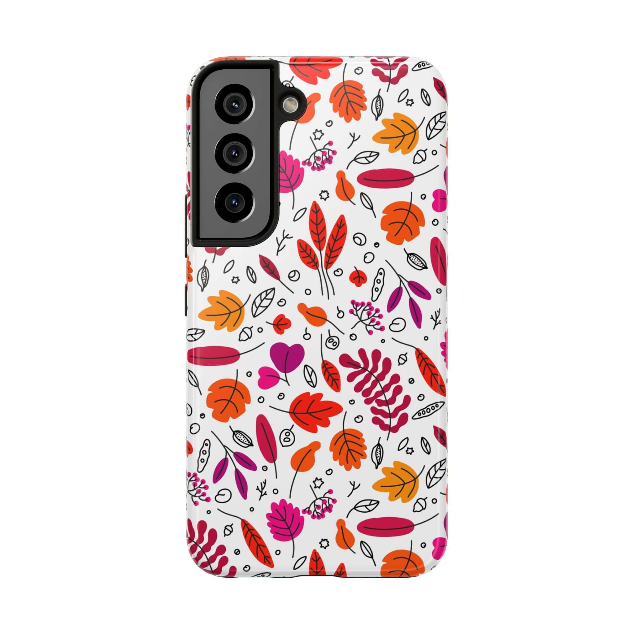 Fall Leaves phone case for iPhone with autumn-themed design, perfect for Halloween, cute and stylish fall accessory