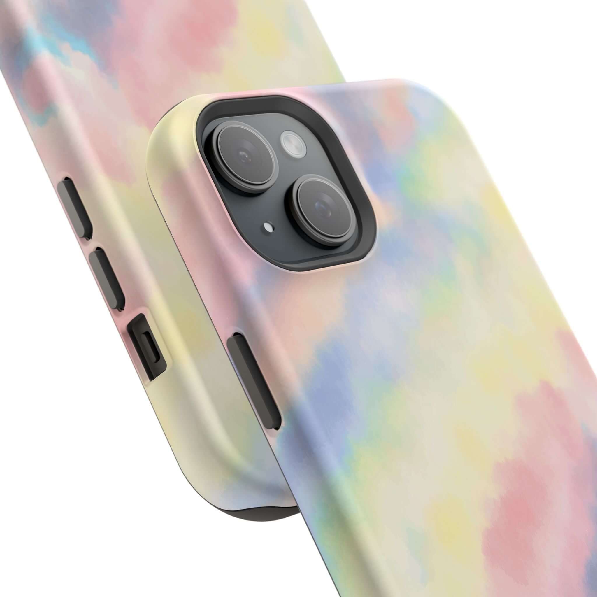 Pastel Tie Dye Cute iPhone Case with MagSafe Compatibility, Colorful Phone Case Design, Custom iPhone Case for Magical Style