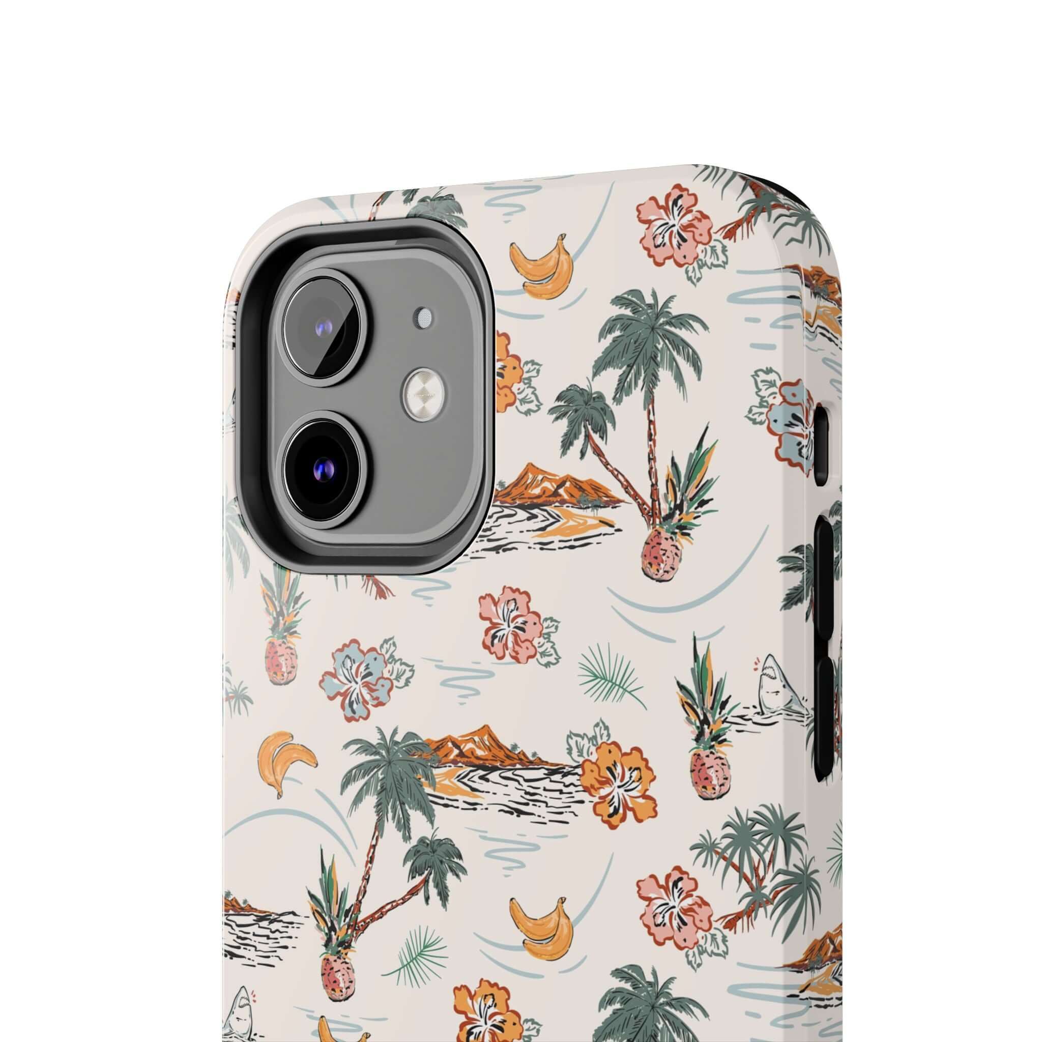 Tropical Vacation iPhone 14 Case with Cute Palm Tree Design for Beach Getaways - Free Shipping