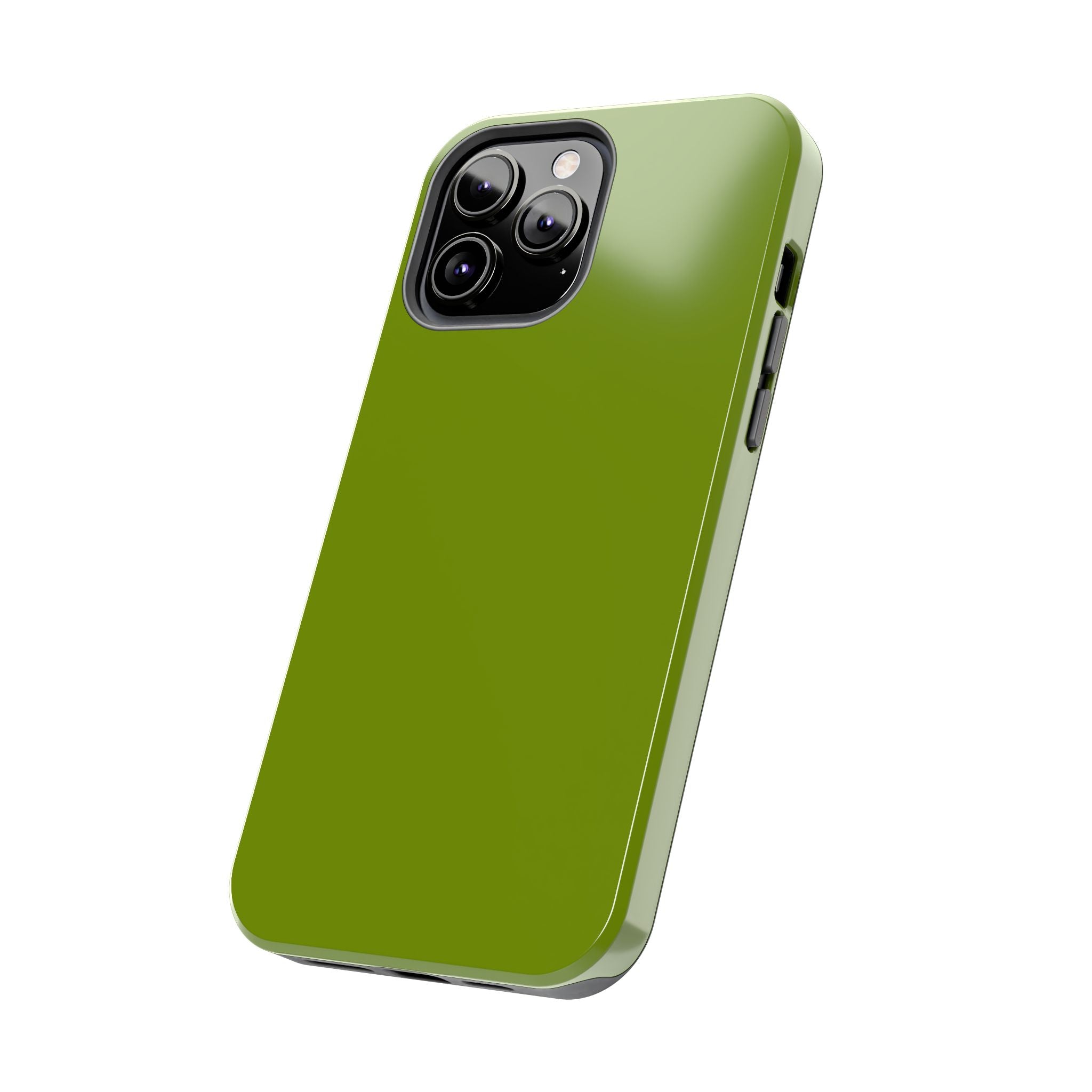 Solid green Matcha Tea iPhone case offering stylish protection, described as a cute phone case and floral iPhone case accessory.