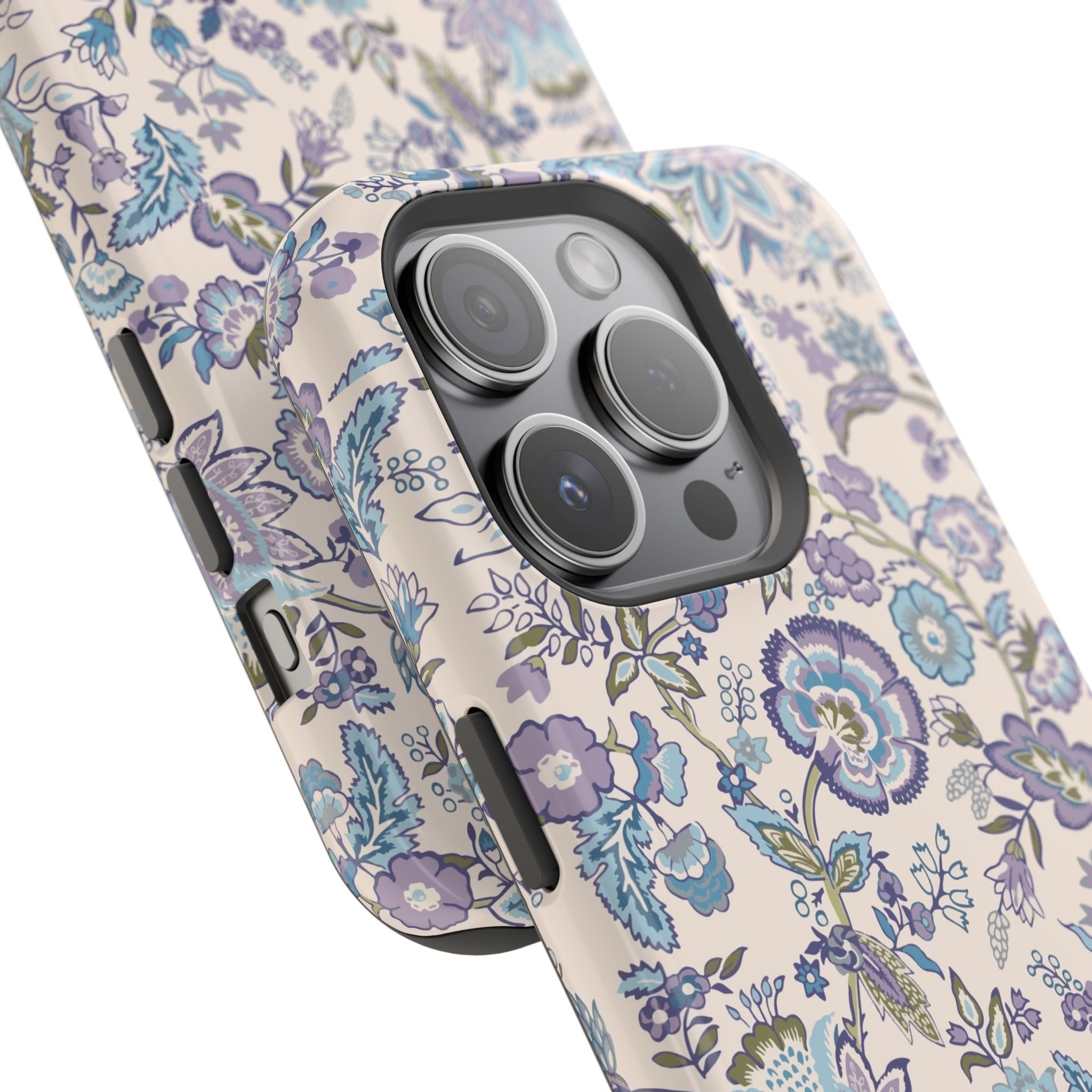 Blue CottageCore Floral MagSafe iPhone Case with Cute Nature Design - Garden Strolls Phone Cover for a Whimsical Touch