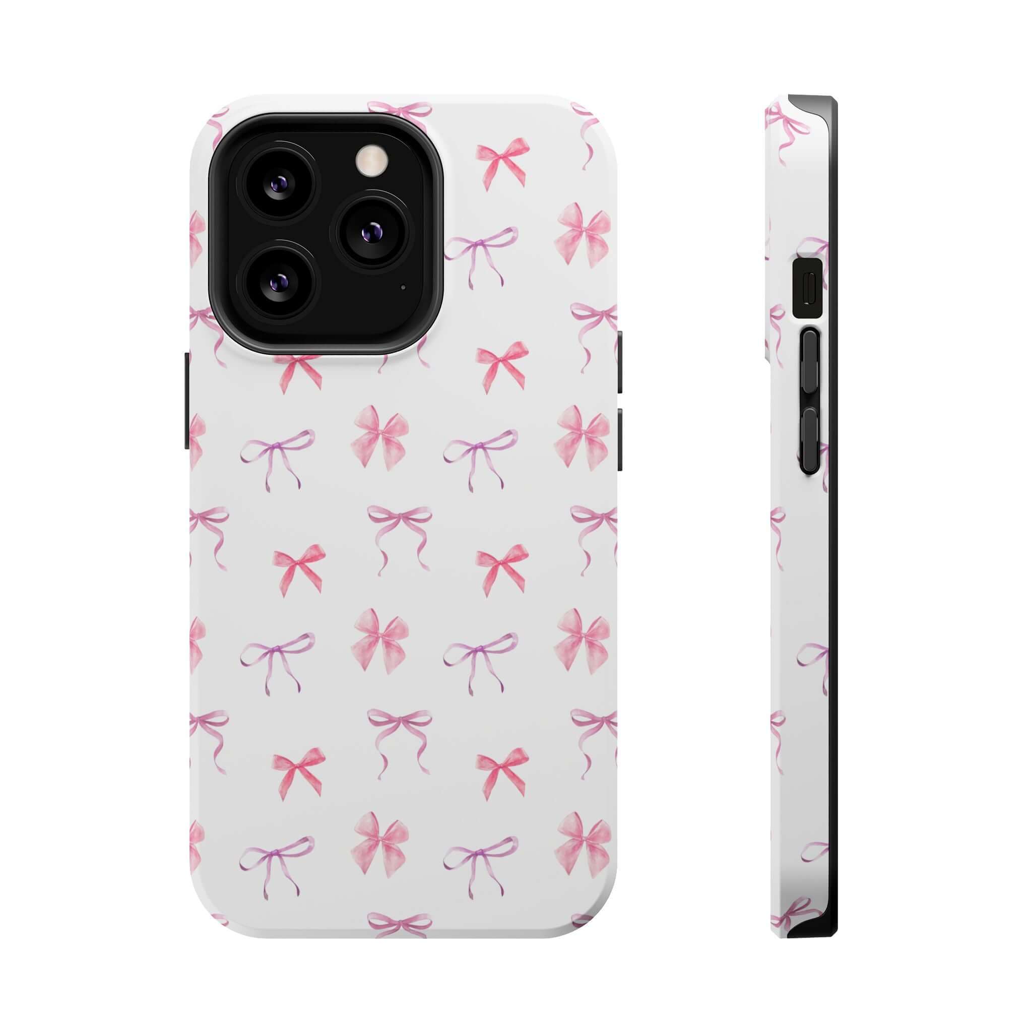 Cute pink watercolor bows iPhone case for girls, perfect for your girly needs, cute phone case brand, enjoys free shipping.