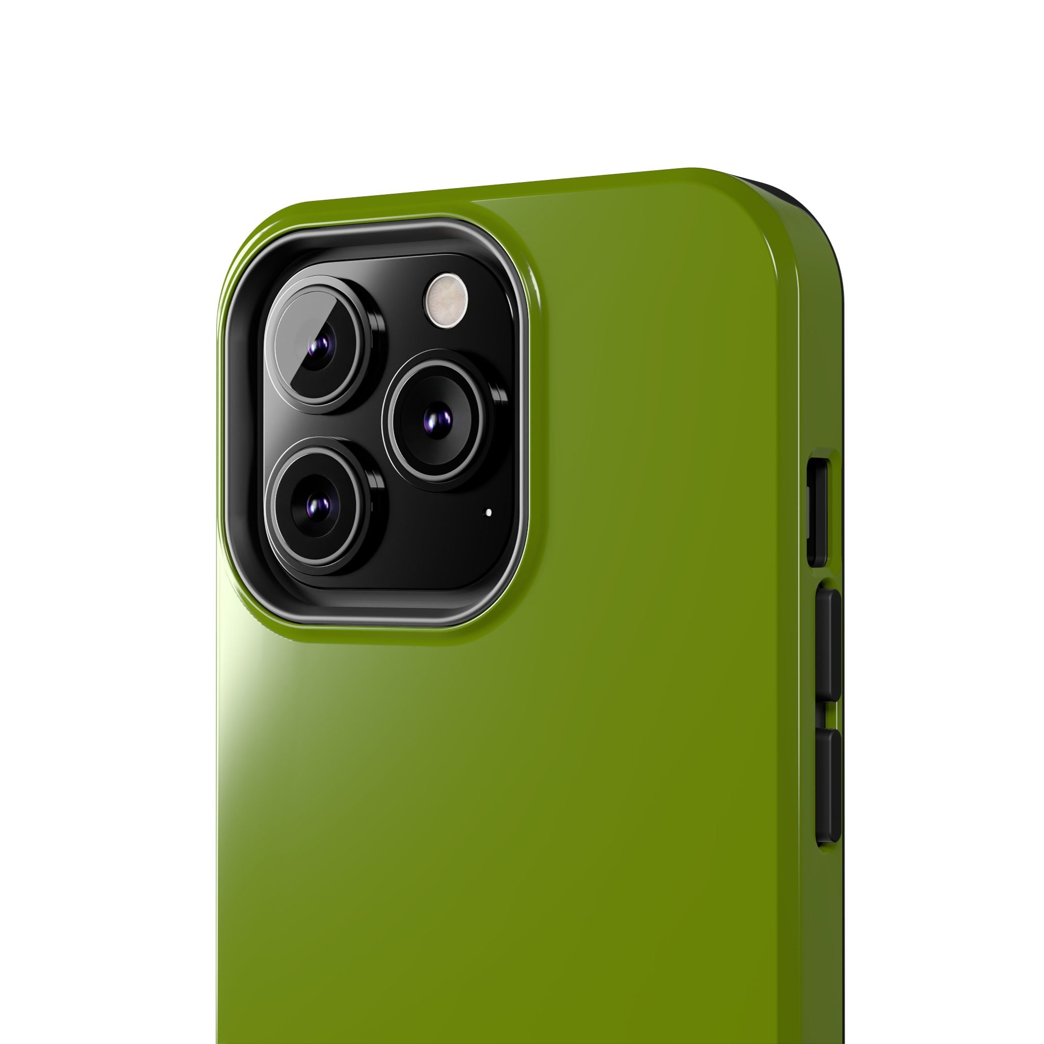 Solid green iPhone case with matcha tea color, offering cute protection and style. Ideal phone case for iPhone lovers.