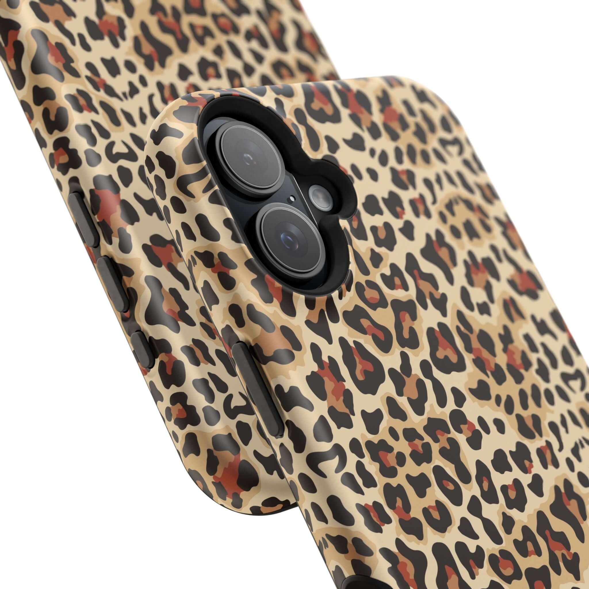 Wildly Chic leopard print case for iPhone with MagSafe, colorful and abstract design, offering style and protection.