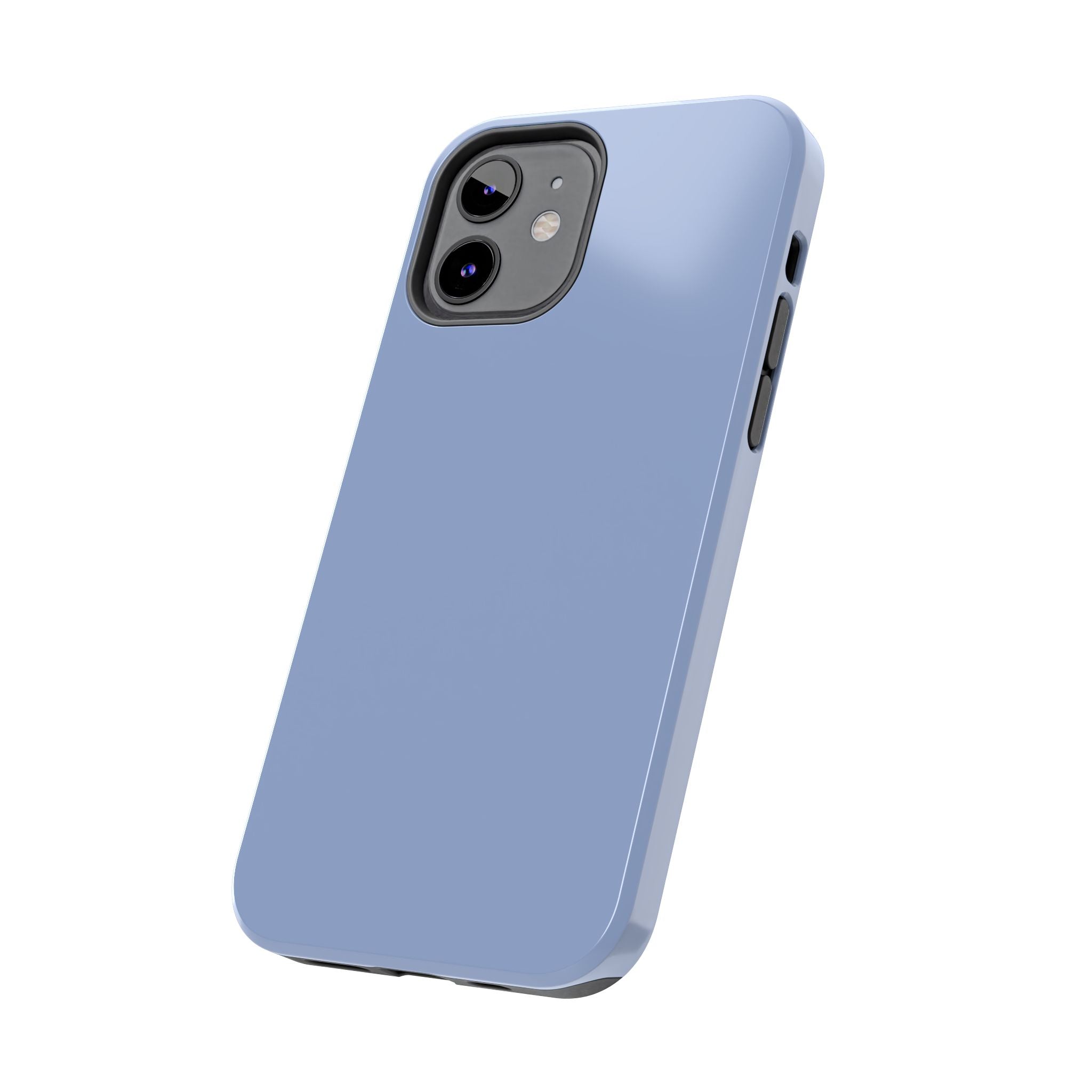 Blue Velvet phone case for iPhone 16, stylish and sturdy, offering protection and a cute look with a sleek sold blue design.